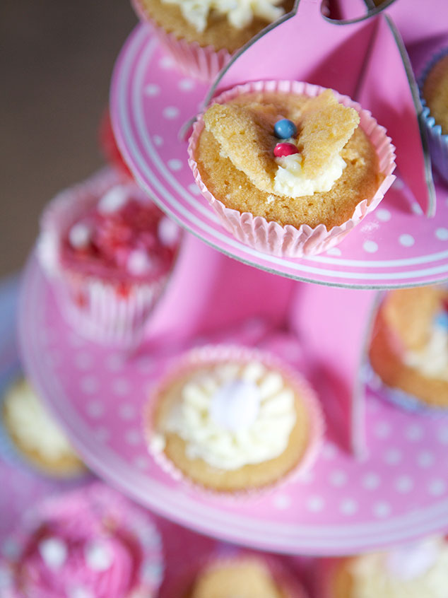 A display of tasty cup cakes